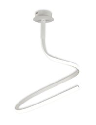 M6002 Nur LED Single Spiral Semi Flush Dimmable Ceiling Light In White