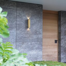 Astro 1428017 Ava 300 Outdoor Wall Light In Satin Brass Finish IP44