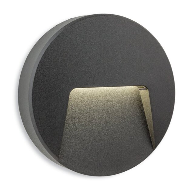 Firstlight 2809GP Golf Outdoor LED Round Step Light in Graphite IP65