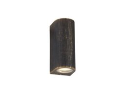 Poole 2 Light Outdoor Wall Light In Black And Gold
