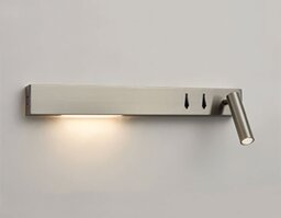 Franklite WB110 LED Reading 2 Light Wall Light With USB Port In Satin Nickel Finish