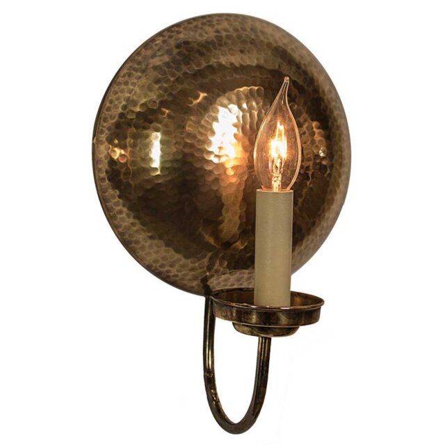 846AB La Luna 1 Light Small Wall Light In Antique Brass - Dia: 220mm