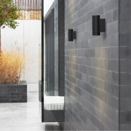 Astro 1372006 Dartmouth Twin LED Outdoor Wall Light In Textured Black Finish IP54