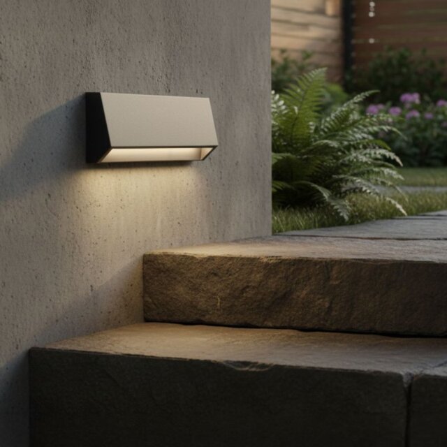 Firstlight 6815GP Remo LED Resin Wall & Step Light In Graphite Finish 220mm