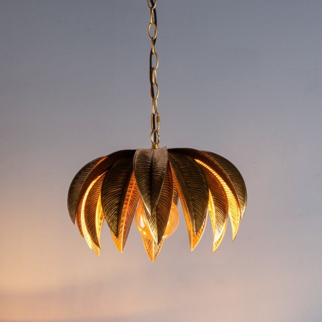 Dar Lighting CAR0135 Cara 1 Light Ceiling Pendant In Antique Gold
