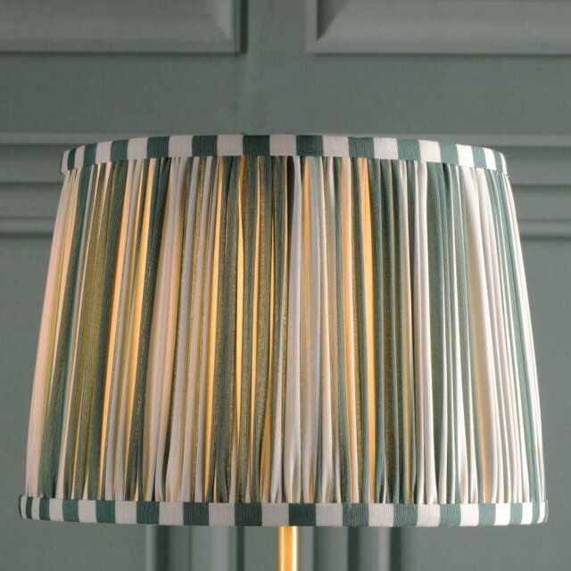 Laura Ashley Denwick Green Cotton Tapered Drum Shade 30cm/12 inch LA3753735-Q