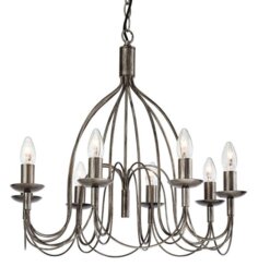 Firstlight 2318AS Regency 8 Light Ceiling Pendant in Antique Silver Finish
