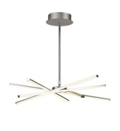 M5915 Star LED Medium Ceiling Pendant Light In Silver And Chrome - Dia: 710mm