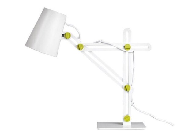 Mantra M3614 Looker 1 Light Table Lamp In White And Green