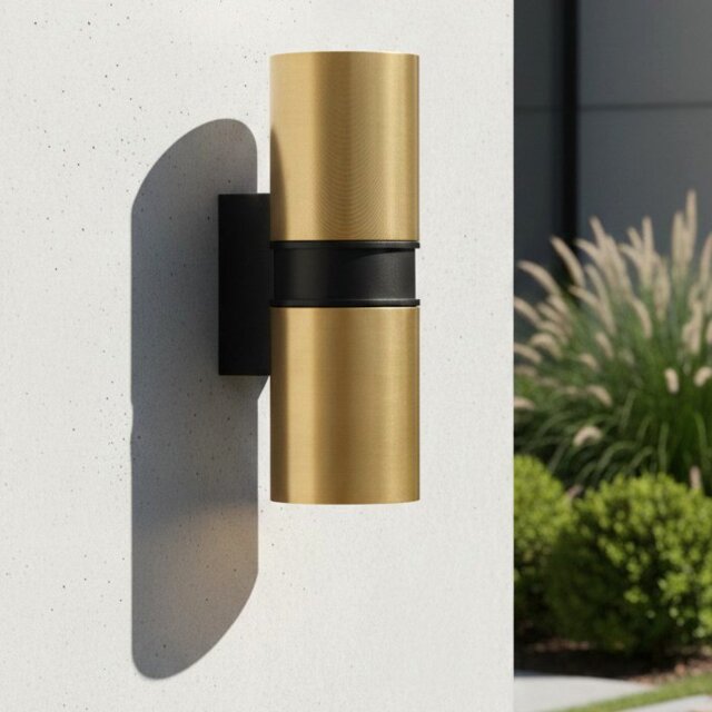 Firstlight 6821BB Hampton Outdoor Wall Light In Brushed Brass Finish IP54
