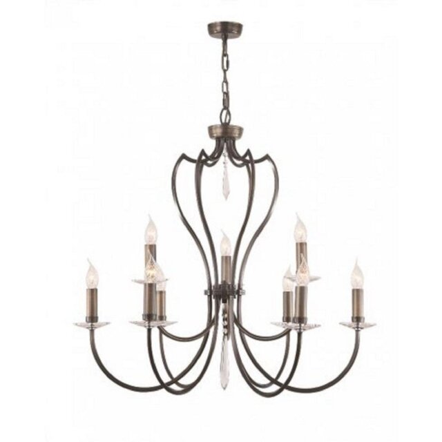 Elstead PM9 DB Pimlico 9 Light Multi Arm Ceiling Light In Dark Bronze - Fitting Only
