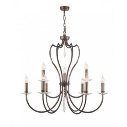 Elstead PM9 DB Pimlico 9 Light Multi Arm Ceiling Light In Dark Bronze - Fitting Only