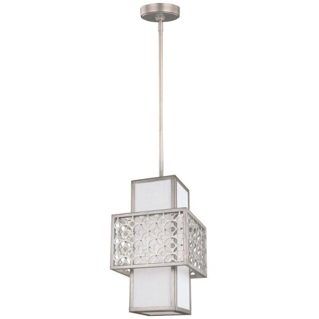 FE/KENNEY/MP Kenney 1 Light Mini Pendant Ceiling Light In Sunrise Silver
