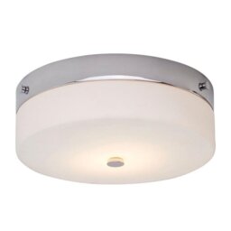 Elstead TAMAR/F/L PC Tamar Large Bathroom Flush Ceiling Light In Polished Chrome - Dia: 290mm
