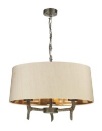 David Hunt Lighting JOS8399 Joshua Ceiling Pendant with Taupe Shade