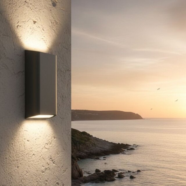 Firstlight 4157GP Alice Outdoor LED Resin Wall Light In Graphite Finish IP65