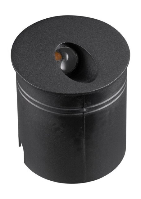 Mantra M7022 Aspen 1 Light Outdoor 3 Watt LED Round Angle Wall Lamp In Sand Black