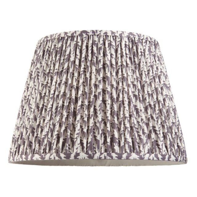 Endon 111299 Leaf Tapered Lamp Shade 40 cm In Pearl Grey