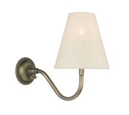 David Hunt Lighting HIC0775 + HIC26 Hicks Wall Light with Linen Shade