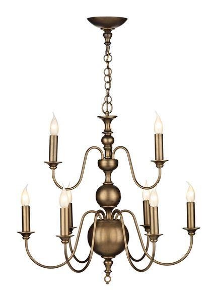 David Hunt Lighting FLE1331 Flemish 9 Light Pendant Ceiling Light Matt Bronze