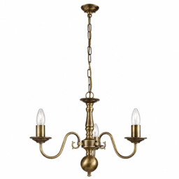 Franklite Halle 3 Light Flemish Ceiling Chandelier In Bronze Brass Finish PE7933