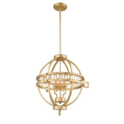 GN/LEMURIA/3PA Lemuria 3 Light Globe Pendant In Gold