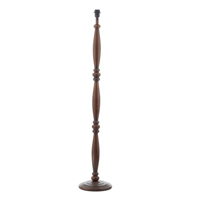 Dar HAY4947 Hayward Floor Lamp In Wood Effect, Base Only