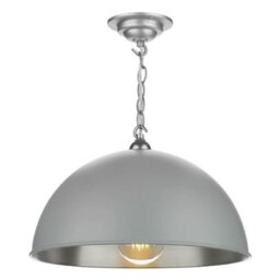 David Hunt Lighting EAL0199-07-17-C13 Ealing 1 Light Small Ceiling Pendant In Powder Grey