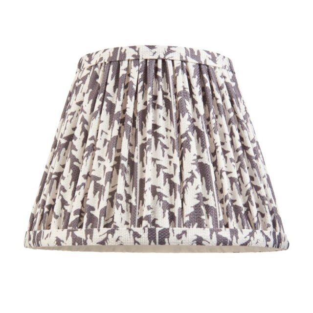 Endon 111295 Leaf Tapered Lamp Shade 20 cm In Pearl Grey