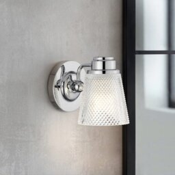 Quintiesse QN-HUDSON1-BATH Hudson 1 Light Bathroom Wall Light In Polished Chrome Finish
