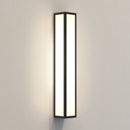 Astro 1178010 Salerno 520 Outdoor Wall Light In Textured Black With Frosted Glass IP44