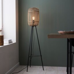 Endon 101774 Mathias Floor Lamp In Natural Bamboo Finish