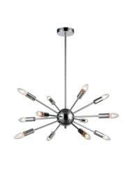 Franklite Star 12 Light Ceiling Pendant Light In Chrome Finish FL2434-12
