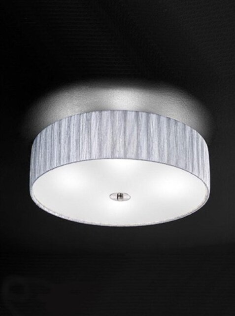 Franklite FL2283/4 Large Satin Nickel and Silver Flush Ceiling Light