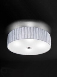 Franklite FL2283/4 Large Satin Nickel and Silver Flush Ceiling Light