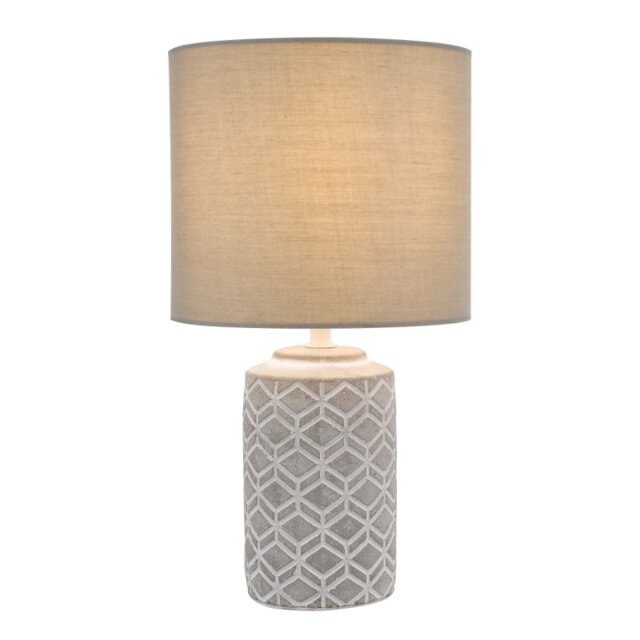 Dar Wisebuys Ilona Ceramic Table Lamp In Grey With Shade