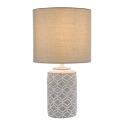 Dar Wisebuys Ilona Ceramic Table Lamp In Grey With Shade