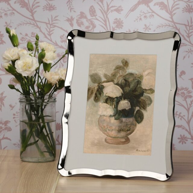 "Laura Ashley Glasbury Photo Frame Polished Nickel 5 "" x 7"" LA3756623-Q"