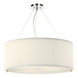 Dar ZAR0633 Zaragoza 6 Light Cream Pendant Light