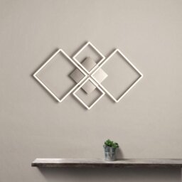 Searchlight 2914SS Wall Art LED Wall Light In Satin Silver