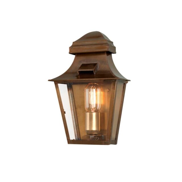 St Pauls Hand Made Solid Brass Outdoor Lantern, Antique Brass