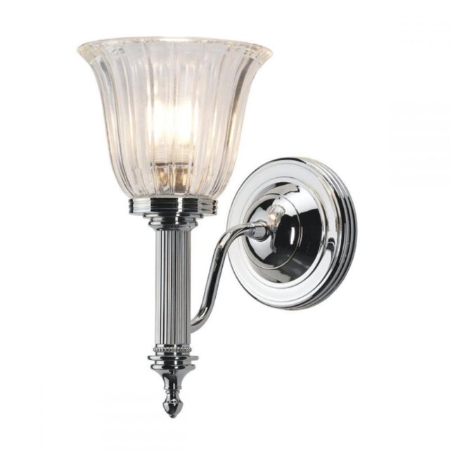 Elstead BATH/CARROLL1 PC Carroll 1 Light Bathroom Wall Light In Polished Chrome