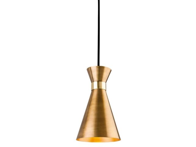 Firstlight 7680AG Ohio 1 Light Ceiling Pendant In Antique Gold With Brass