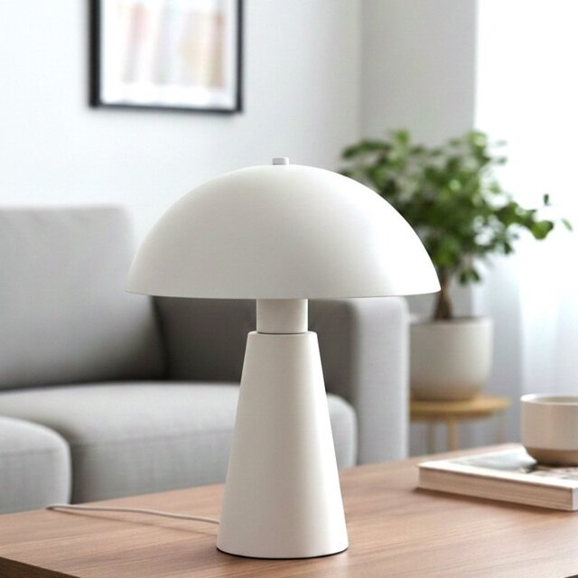 Firstlight 6898WH Crown Table Lamp In White Finish