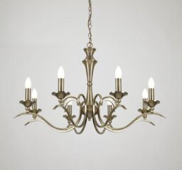 Endon KORA-8AB 8 Light Chandelier With Antique Brass Finish