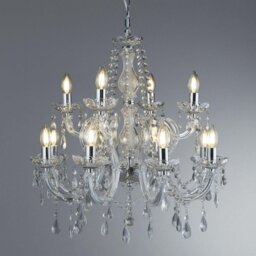 Searchlight 399-12 Marie Therese 12 Light Chandelier Light In Polished Chrome