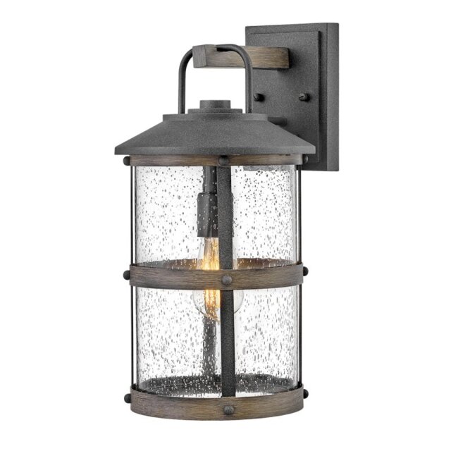 Quintiesse QN-LAKEHOUSE2-M-DZ Lakehouse Medium Wall Light In Aged Zinc And Driftwood Grey