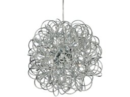 Firstlight Stella 3476CH Designer Chrome Swirl Ceiling Pendant Light