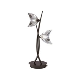 Mantra M1460BC Eclipse 2 Light Table Lamp In Black Chrome