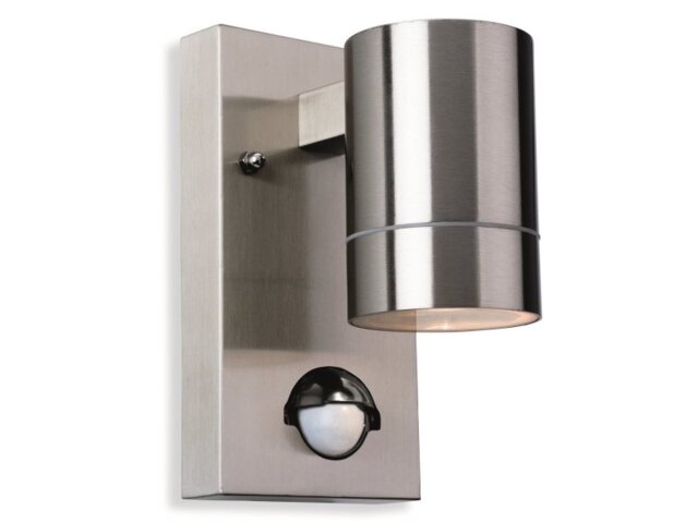 Firstlight 3428ST Colt One Light Wall Light With PIR In Stainless Steel